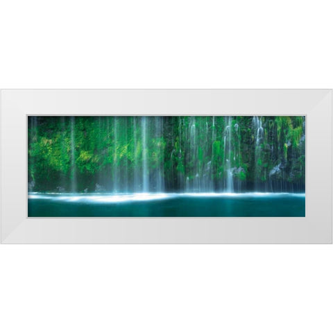 Hidden Paradise White Modern Wood Framed Art Print by Mikaels, Natalie