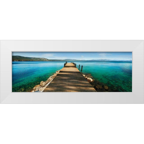 Hues of Blue White Modern Wood Framed Art Print by Mikaels, Natalie