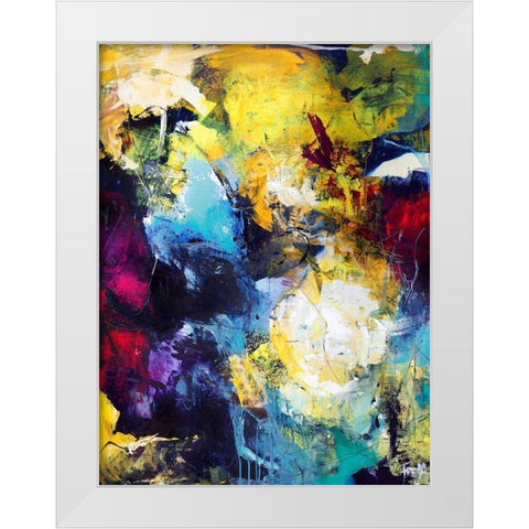Treasure Hunt White Modern Wood Framed Art Print by Design Fabrikken
