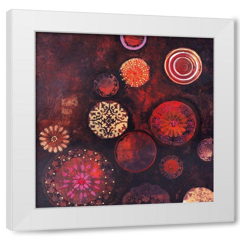 Rouge White Modern Wood Framed Art Print by Design Fabrikken