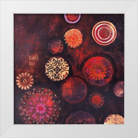 Rouge White Modern Wood Framed Art Print by Design Fabrikken