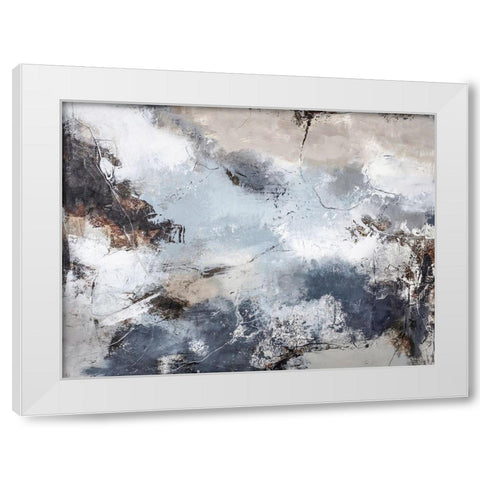 Rising 3 White Modern Wood Framed Art Print by Design Fabrikken
