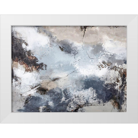 Rising 3 White Modern Wood Framed Art Print by Design Fabrikken