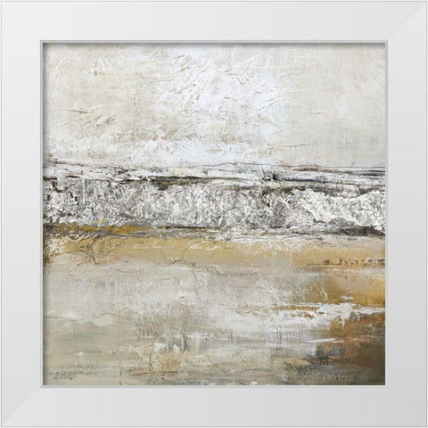 Low Limit Silver White Modern Wood Framed Art Print by Design Fabrikken