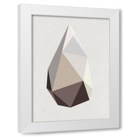 Rock 1 White Modern Wood Framed Art Print by Design Fabrikken