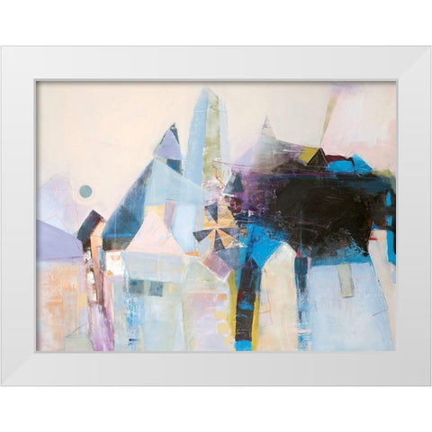 Spinning Mill 1 White Modern Wood Framed Art Print by Design Fabrikken