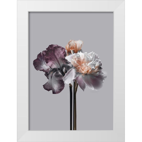 Virtue 1 White Modern Wood Framed Art Print by Design Fabrikken