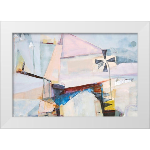 Spinning Mill 2 White Modern Wood Framed Art Print by Design Fabrikken