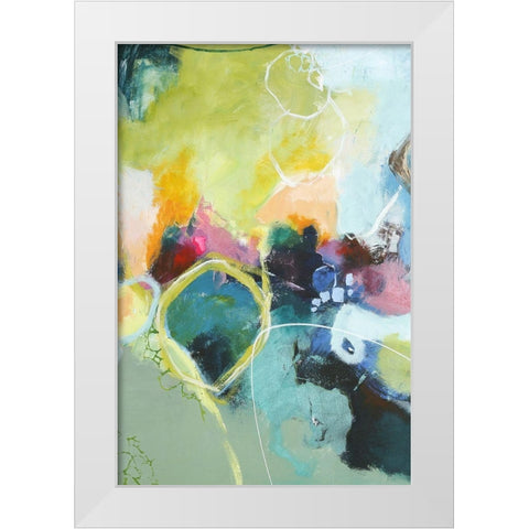 Sirius White Modern Wood Framed Art Print by Design Fabrikken