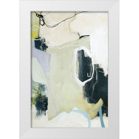 Art Remix 1 White Modern Wood Framed Art Print by Design Fabrikken