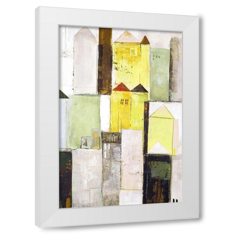 Playground 2 White Modern Wood Framed Art Print by Design Fabrikken