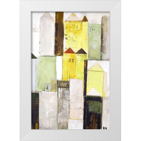 Playground 2 White Modern Wood Framed Art Print by Design Fabrikken