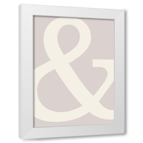 AND White Modern Wood Framed Art Print by Design Fabrikken