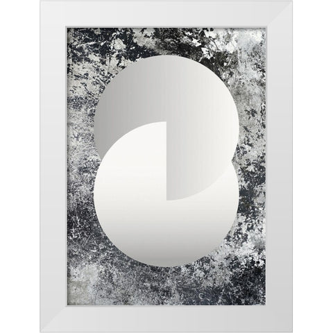 Entwined White Modern Wood Framed Art Print by Design Fabrikken