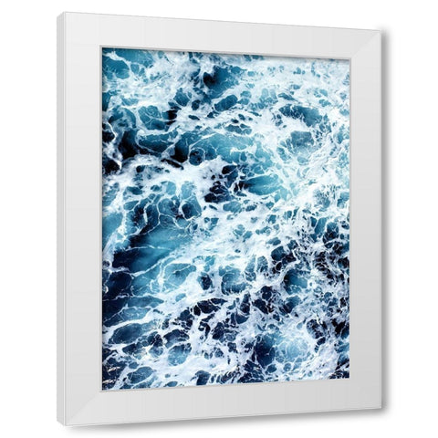 White River White Modern Wood Framed Art Print by Design Fabrikken
