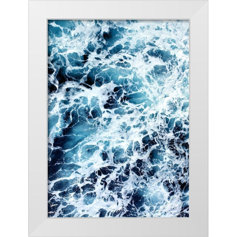 White River White Modern Wood Framed Art Print by Design Fabrikken
