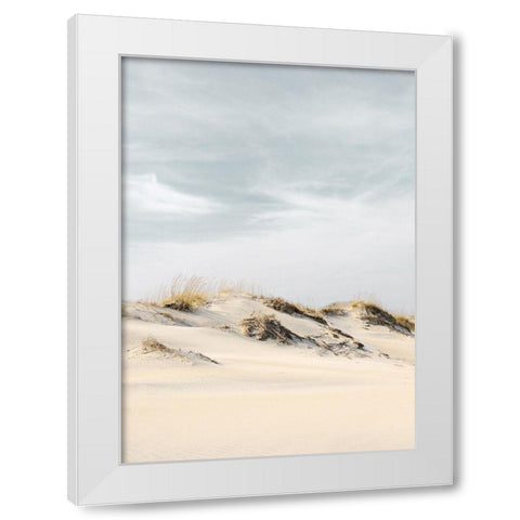 The Days White Modern Wood Framed Art Print by Design Fabrikken