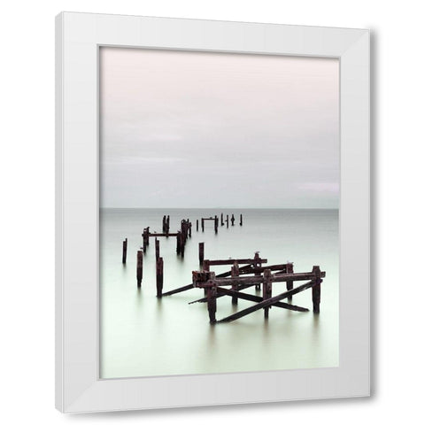 This Is It White Modern Wood Framed Art Print by Design Fabrikken
