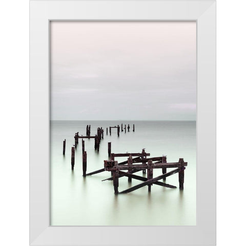 This Is It White Modern Wood Framed Art Print by Design Fabrikken