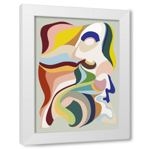 Born Again 2 White Modern Wood Framed Art Print by Design Fabrikken