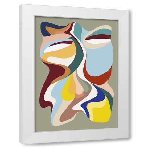 Born Again 3 White Modern Wood Framed Art Print by Design Fabrikken