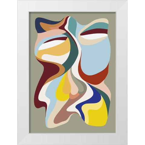 Born Again 3 White Modern Wood Framed Art Print by Design Fabrikken