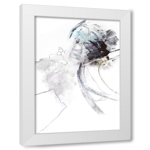 High and Light White Modern Wood Framed Art Print by Design Fabrikken