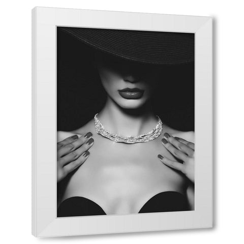 GirlÃ¢â‚¬â„¢s Best Friend White Modern Wood Framed Art Print by Design Fabrikken
