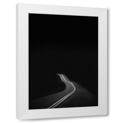 Road to Nowhere White Modern Wood Framed Art Print by Design Fabrikken