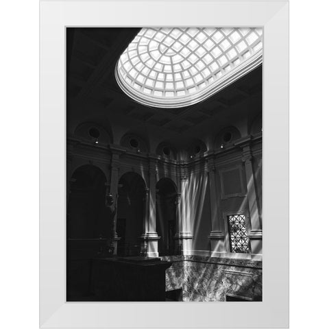 Window Light White Modern Wood Framed Art Print by Design Fabrikken