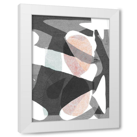 Paper 2 White Modern Wood Framed Art Print by Design Fabrikken