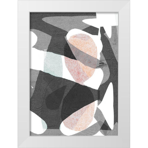 Paper 2 White Modern Wood Framed Art Print by Design Fabrikken