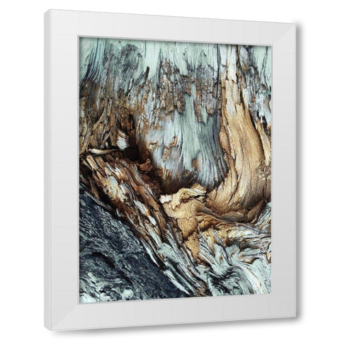Wooden White Modern Wood Framed Art Print by Design Fabrikken