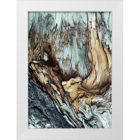 Wooden White Modern Wood Framed Art Print by Design Fabrikken