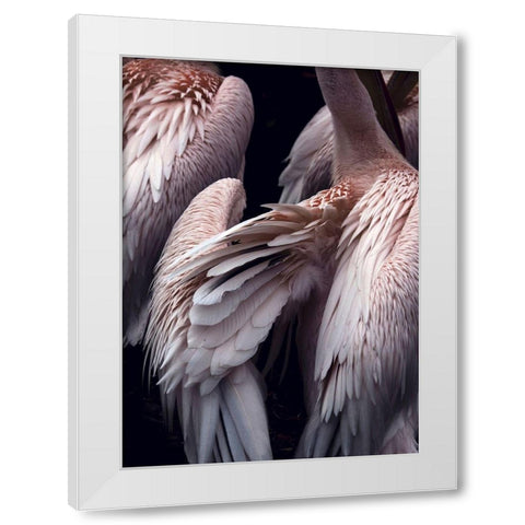 Flamboyance 1 White Modern Wood Framed Art Print by Design Fabrikken