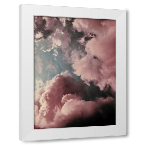 Lucy in the Sky White Modern Wood Framed Art Print by Design Fabrikken