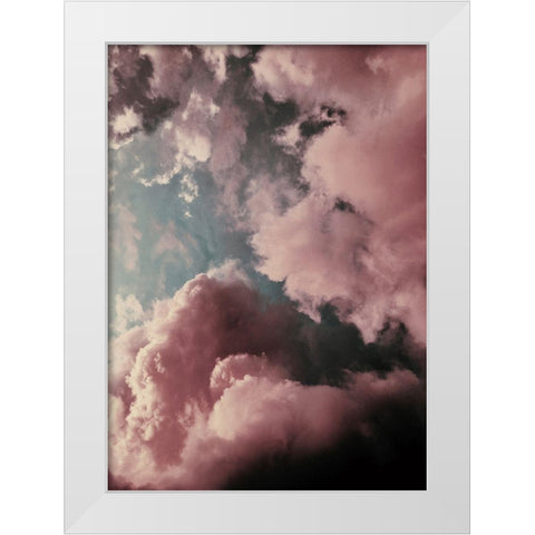 Lucy in the Sky White Modern Wood Framed Art Print by Design Fabrikken