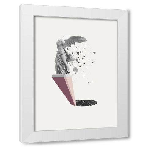 Tears of Nike White Modern Wood Framed Art Print by Design Fabrikken