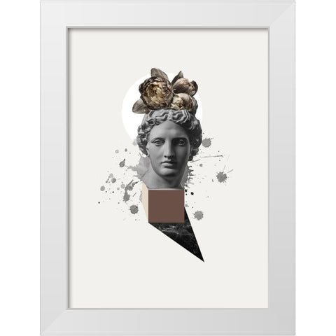 Approach of Apollo White Modern Wood Framed Art Print by Design Fabrikken