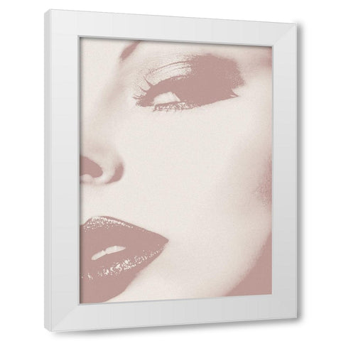 This Way White Modern Wood Framed Art Print by Design Fabrikken