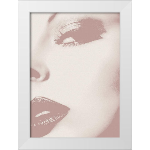 This Way White Modern Wood Framed Art Print by Design Fabrikken