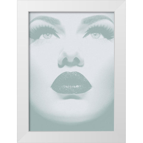 Lashes White Modern Wood Framed Art Print by Design Fabrikken