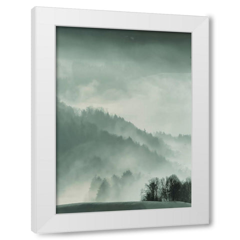 Holy Land White Modern Wood Framed Art Print by Design Fabrikken