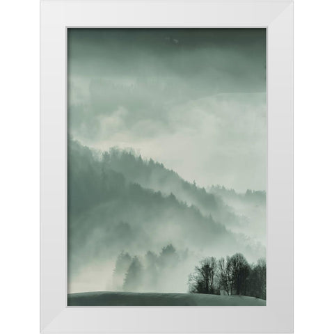 Holy Land White Modern Wood Framed Art Print by Design Fabrikken