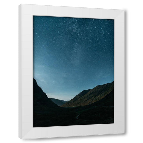 Star Light White Modern Wood Framed Art Print by Design Fabrikken