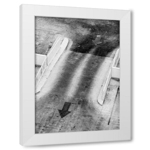 The Passing White Modern Wood Framed Art Print by Design Fabrikken