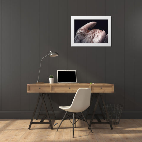 Flamboyance 2 White Modern Wood Framed Art Print by Design Fabrikken