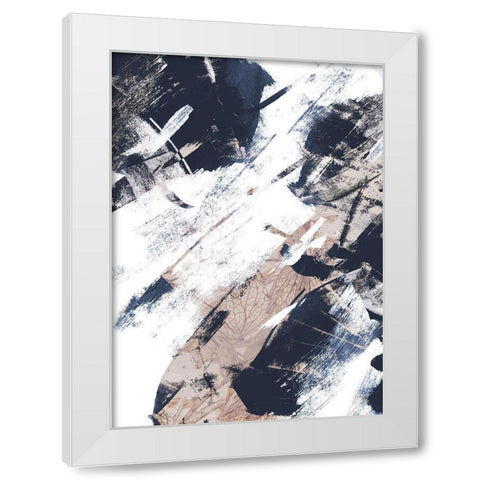 Luma 2 White Modern Wood Framed Art Print by Design Fabrikken