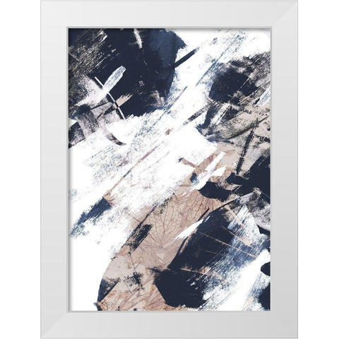 Luma 2 White Modern Wood Framed Art Print by Design Fabrikken