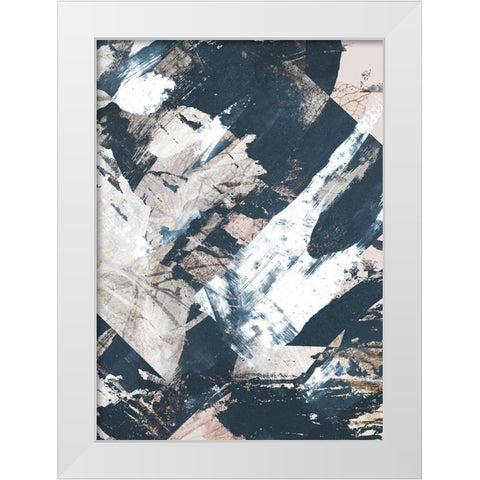 Luma White Modern Wood Framed Art Print by Design Fabrikken